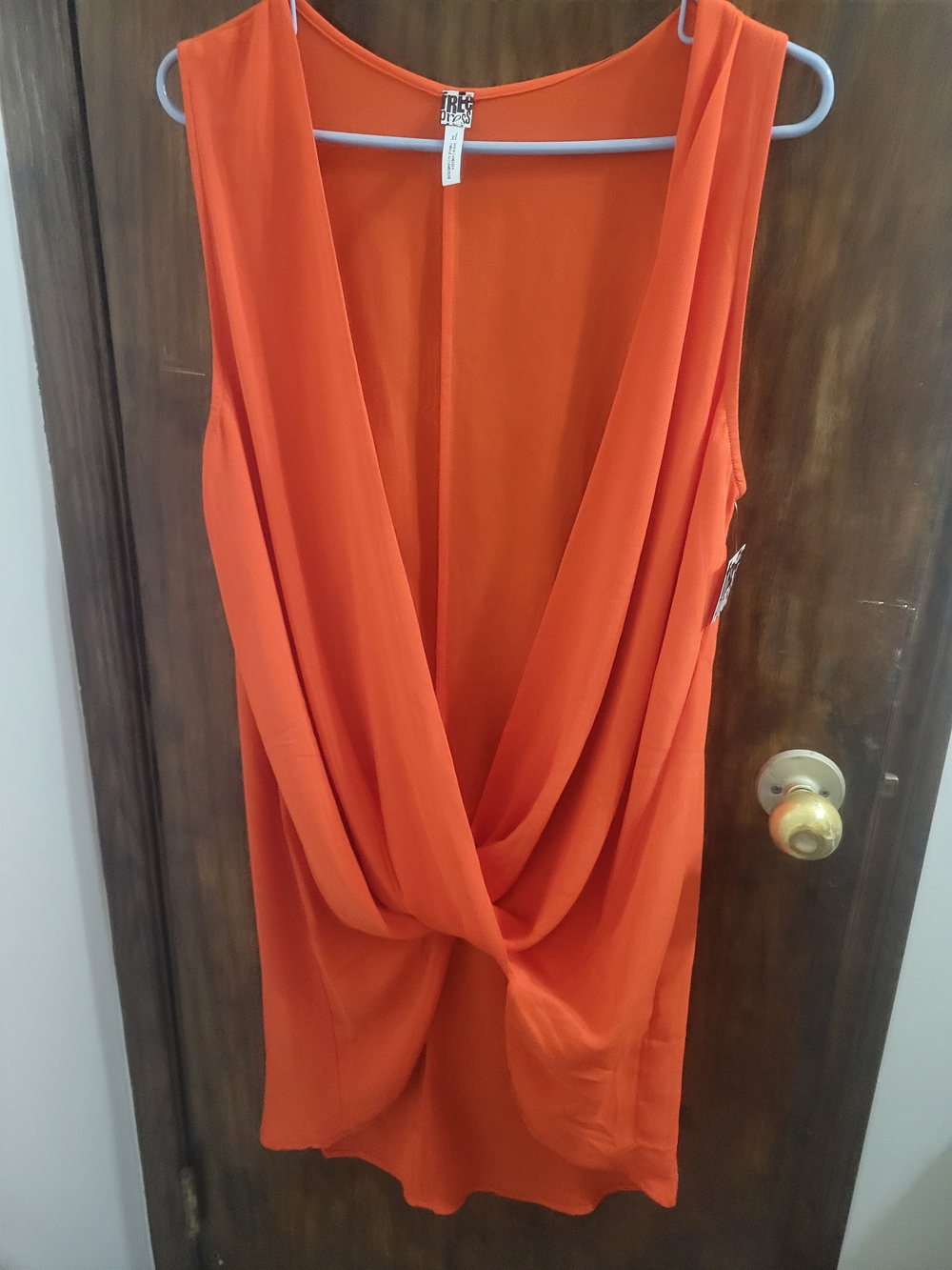 Express Orange Long Open Tunic